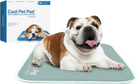 The Green Pet Shop Cool Pet Pad - Medium, Sage Grey - Self-Cooling, Pressure Activated Mat for Dogs & Cats from 21-45 lbs - Non-Toxic Gel, No Water Needed