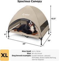 Veehoo Outdoor Dog Bed with Canopy - Beige Coffee / 49.0"L x 33.0"W x 42.5"Th - image 4