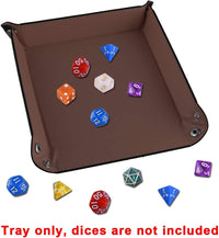 SIQUK 6 Pieces Dice Tray PU Leather Dice Rolling Tray Folding Square - Dark Red,dark Blue,violet,black,dark Green,coffee - image 4