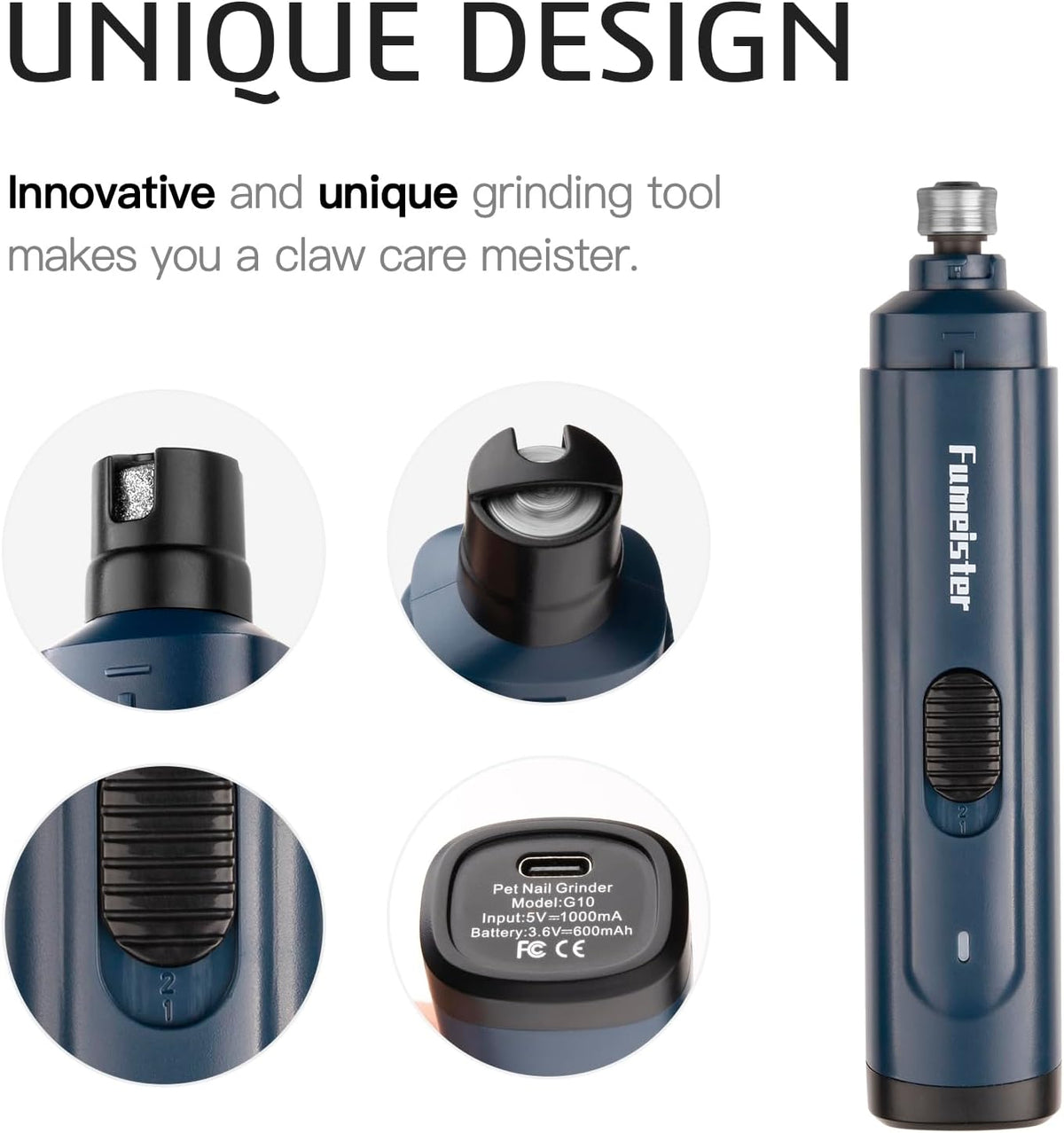 Pet Nail Grinder for Dogs - Blue - image 3