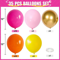 HILAVO Toy Inspired Story Balloons - Hot Pink Orange / 35PC - image 2
