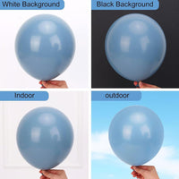 RUBFAC White Balloons Different Sizes 135pcs for Birthday Arch – Fun for Kids & Family - Dusty Blue - image 3