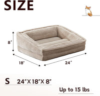 Cat Couch for Pets, Washable Cat Beds for Indoor Cats - Beige / 24"L x 18"W x 8"Th - image 3