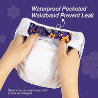 Pet Soft Washable Female Diapers Female Dog Diapers - Cute Flowers / X-Small:7.5''-10'' - image 3