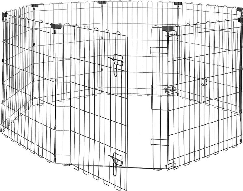 Amazon Basics Portable Foldable Octagonal Metal Exercise Dog Playpen - Single Door / 30"H