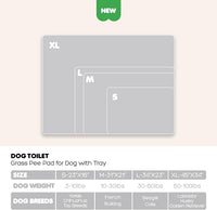 Dog Grass Pad with Tray, 45×34in XL Litter Box, 2×Grass Pad for Dogs Potty Washable, Thick Soft Odor-Free Hemmed Dog Pee Grass, Indoor Potty Training Balcony