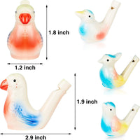 Gejoy 6 Pcs Bird Water Whistles Ceramic Bird Call Warbling Water - 6 / Timeless - image 2