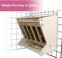 Pet Wooden Hay Feeder for Rabbits, Guinea Pigs, and Chinchillas – Essentials for Small Pets - image 3