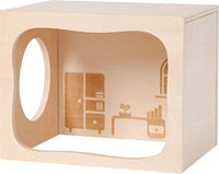 Wooden Hamster Hideout House, Small‑Pet Habitat Tunnel - Study Room