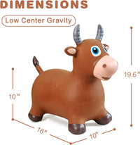 HotMax Bouncy Cow Hopping Horse Toys - Brown Cow