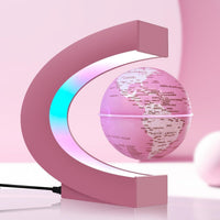 Magnetic Levitating Floating Globe with LED Lights - Rose Globe Glowing