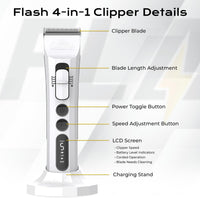 Kenchii Flash Cordless Dog Grooming Clipper - Black - image 2