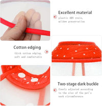 Pet Cone Recovery Dog Cone Adjustable Dog Collar Clear Padded Collar with Breathable Soft Edge, Plastic Puppy Cone Protect The Neck Surgery Recovery, Designed for Cats and Puppies (Medium, Red)