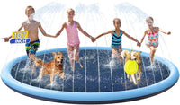 Splash Pad Non-Slip Dogs Cool Sprinkler Pool Extra Large Splash Pads – Fun for Kids & Family - 107 inch