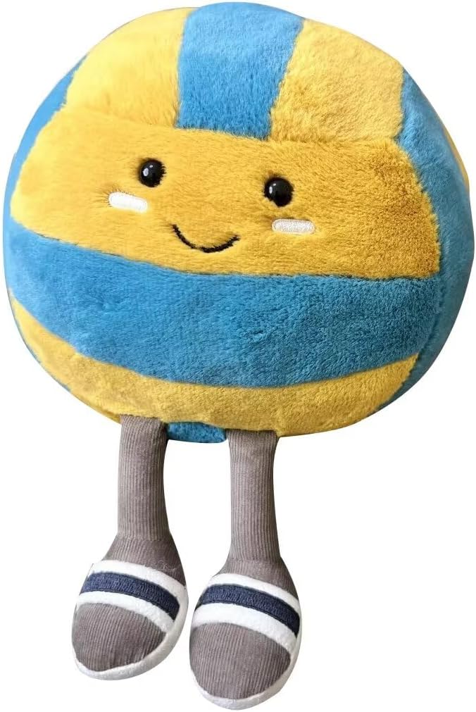 Cute Volleyball Plush Volleyball Gift Stuff Soft Sports Throw Pillow – Fun for Kids & Family - Volleyball