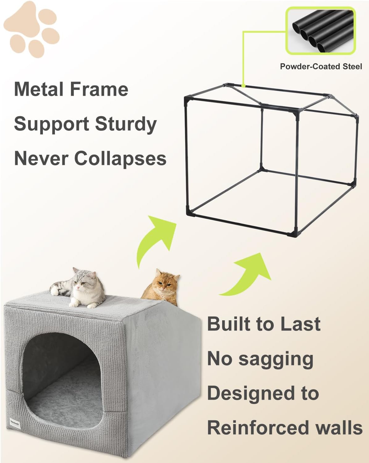 Hovicaed Indoor Dog House Small Sized Dog Tent with Dog Cave Bed - X-Large (36"L x 26"W x 26"Th) - image 4