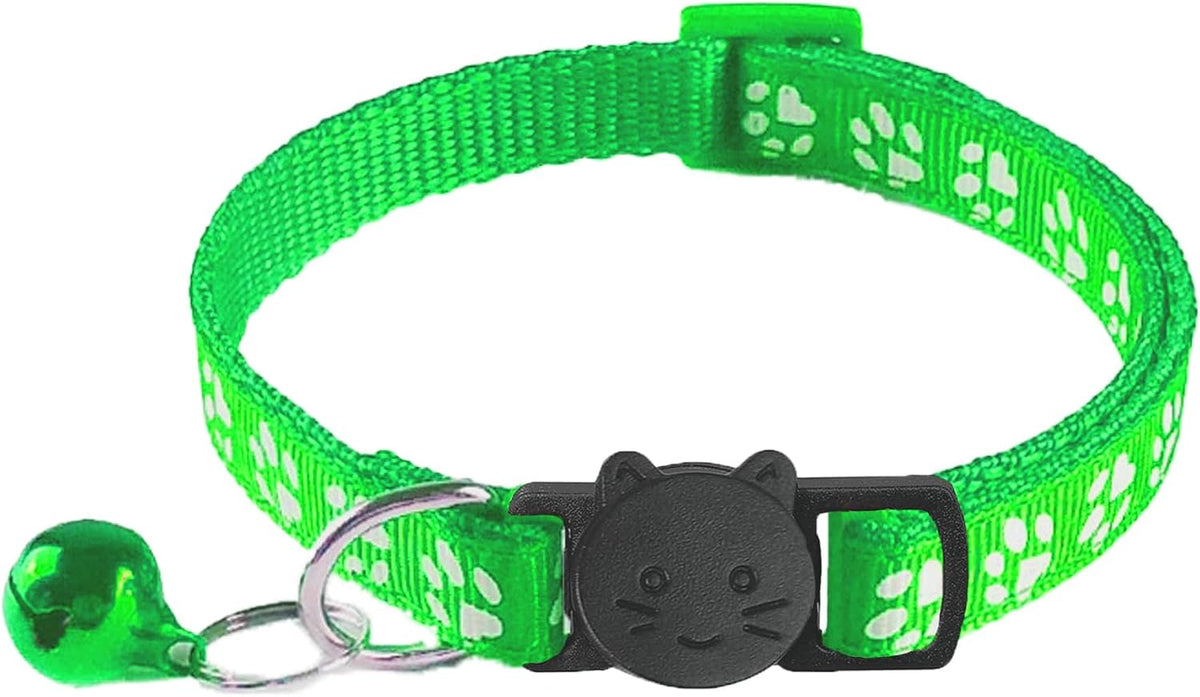 2 Pack Breakaway Cat Collars with Bells - Green - image 3