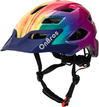 OnBros Kids Bike Helmet Boys Girls Youth Visor Adjustable 50-57CM – Fun for Kids & Family - A-Rainbow1[HOT]