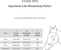 Equinavia Loki Adjustable Breakaway Horse Halter - Wine Red - Warmblood