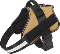Bolux Dog Harness, No-Pull Reflective Dog Vest, Breathable Adjustable Pet Harness with Handle for Outdoor Walking - No More Pulling, Tugging or Choking (Army Yellow, M)
