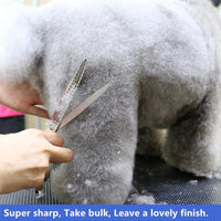 Curved Dog Grooming Scissors, Trimming Face and Paws. - Eraser / 7.0" - image 4