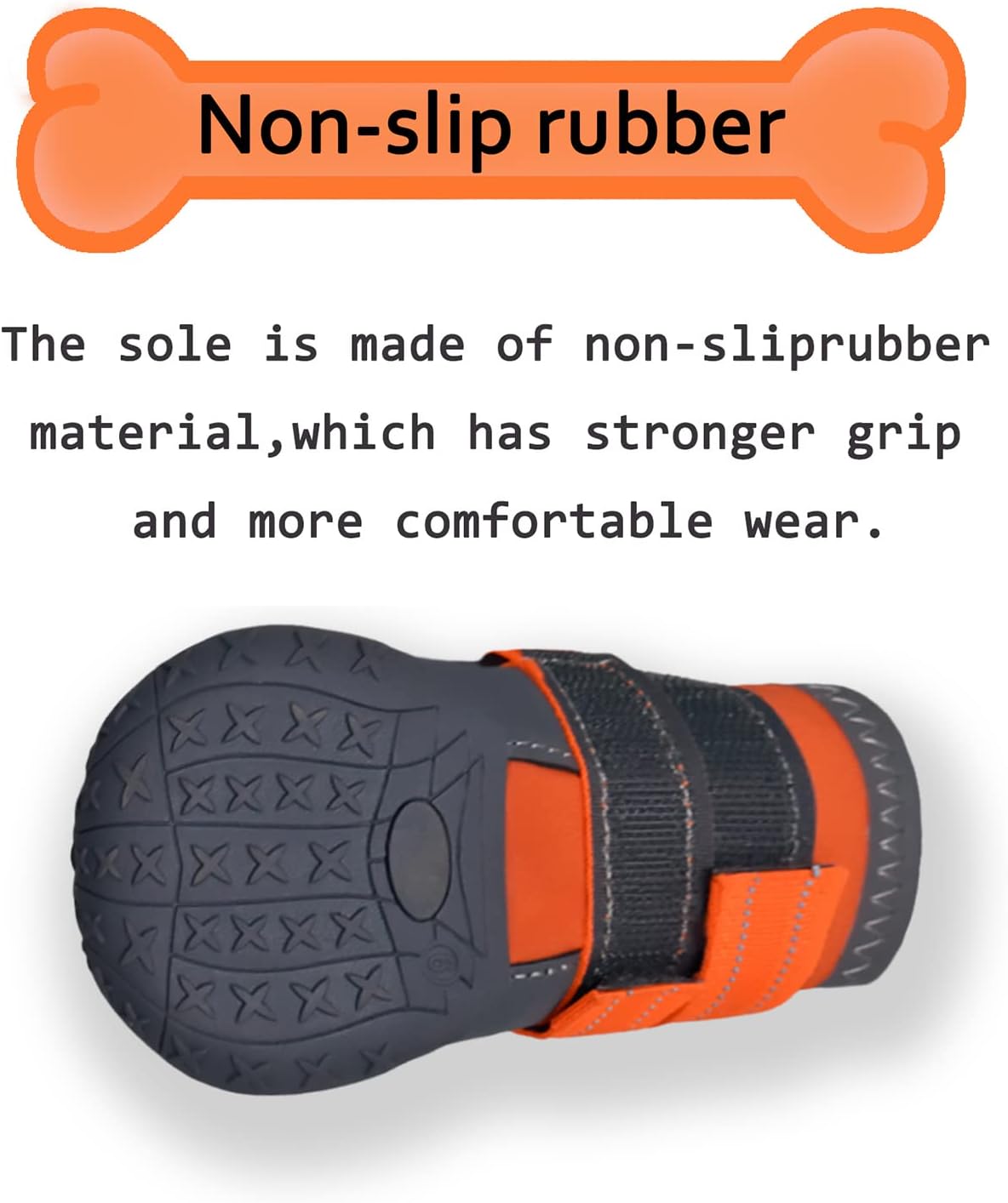 XSY&G Dog Shoes for Hot Pavement - Size 8 / Orange - image 4