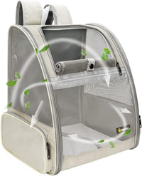 Texsens Innovative Traveler Bubble Backpack Pet Carriers for Cats - Creamy White