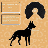Adjustable Small Dog Cone,Soft Cat Recovery Cone Collar,Cute Cat Surgery Collar for Kitten,Puppy,Black,Medium