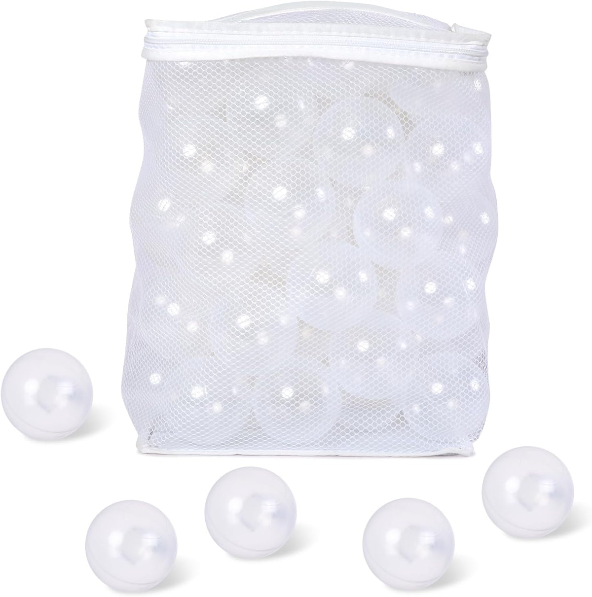 Guesvot 50 rainbow ball pit balls, 2.75 inch, with reusable storage bag - view 26