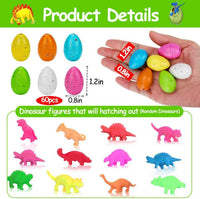 60PCS Small Hatching Dinosaur Eggs for Dinosaur Birthday Party Favors - 60PCS-Colorful - image 2