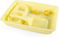 PAWISE Cat Litter Box Set, Small Kitten Starter Kit - Yellow - image 2