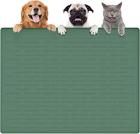 51.2"x25.6" Largest Dog Food Mat - Deep Green / 39.5"L x 29.5"W