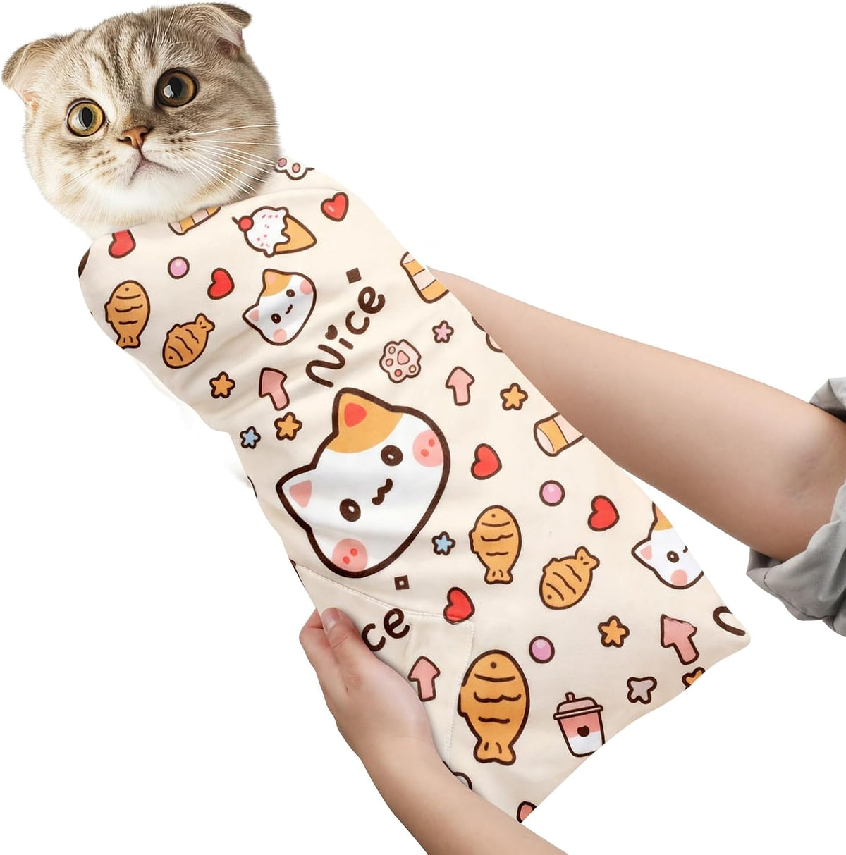 27.6 in Self-Adhesive Cat Grooming Wrap for Nail Clipping – Essentials for Cats - Orange / 35.5 inch