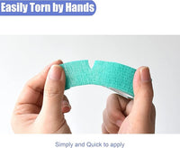 9 Pack 1" x 5 Yards Self Adhesive Bandage Wrap Self Stick Wrap for Ankle, Wrist, Finger, Sports, Breathable Cohesive Vet Tape for Pets (Middle Green)