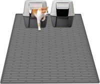 Ultibe 40"x30" Extra Large Silicone Cat Litter Mat - Dark Gray / 40"L x 30"W
