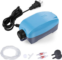 HITOP 3W 80GPH Adjustable Aquarium Air Pump - 3W-Blue
