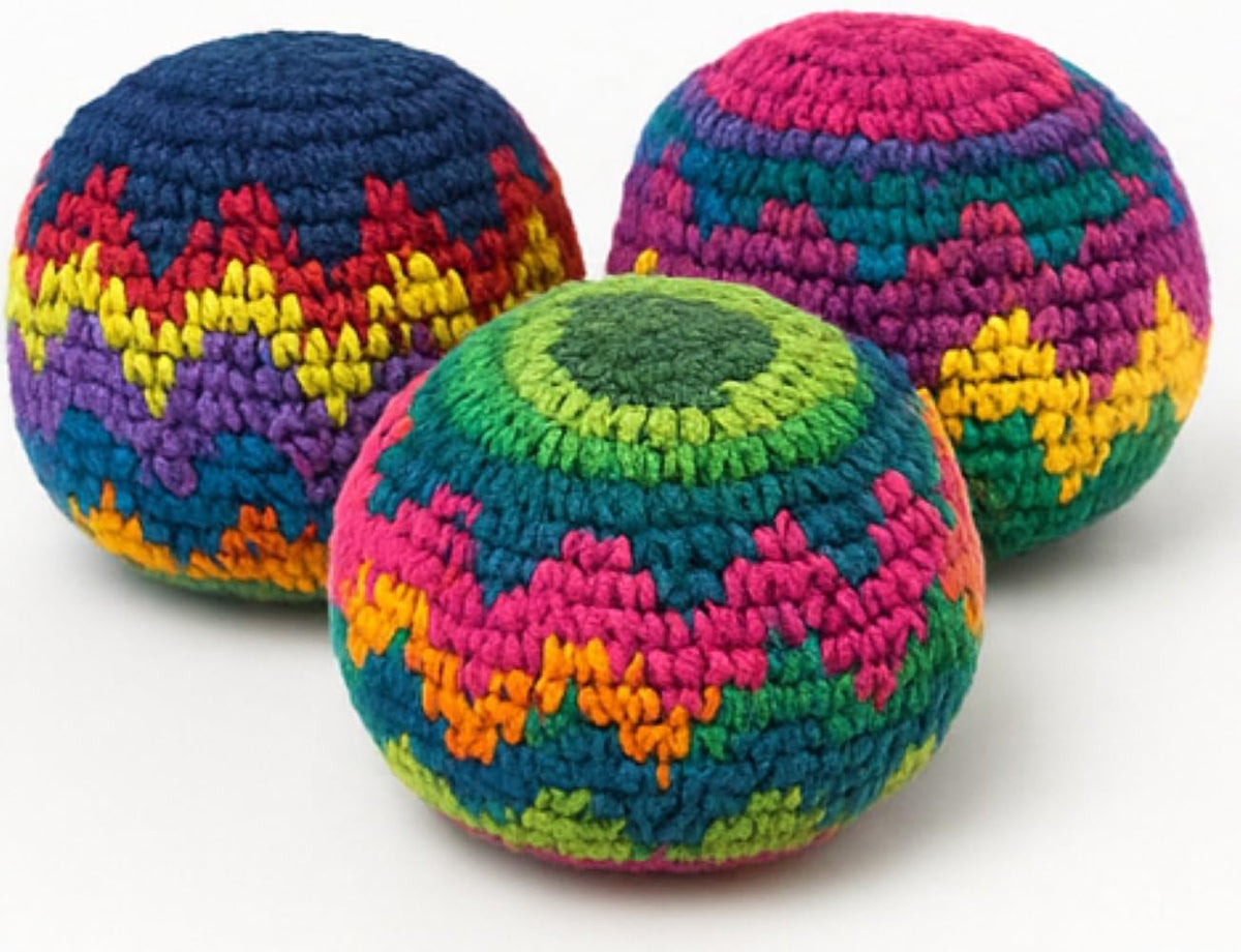 Funny Guy Mugs Footbag Set Assorted Colors and Patterns – Fun for Kids & Family