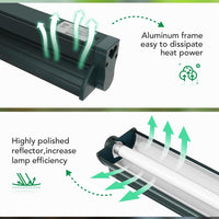T5 Reptile Light Fixture Combo Kit 24W Light Fixture Reptile - 24W-Green / 24W 22.7IN Green - image 4