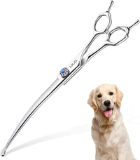 ULG Curved Dog Grooming Shears, 440C Stainless Steel - 7.0 Inch (Curved)