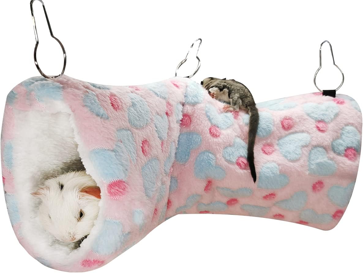 LEFTSTARER Guinea Pig Accessories Sugar Glider Cage Accessories - Pink / Heart