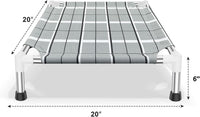 Elevated Dog Bed, Raised Cooling Lifted Dog Cot for Indoor & Outdoor – Essentials for Dogs - Grey / S:20'' x 20'' x 6'' - image 4