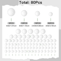 NACHLYNN 80 Pcs Cake Balls Decorations Mini Balloon Cake Topper Balls - White - image 2