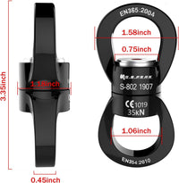 PROND 35kN aluminum swing swivel spinner with sealed ball bearings - view 12