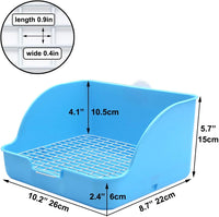 Rat Litter Box, 10"x8" Corner Litter Box - Blue - image 3