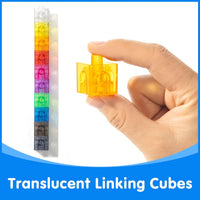 100 Pcs Translucent Linking Cubes, Light Table Manipulatives - Translucent Linking Cubes - image 4