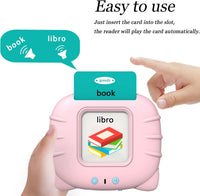Startcan Talking Flash Cards for Toddlers 1 2 3 4 5 - 516-bilingual-pink (New Abc+123+ 4 Songs) - image 2