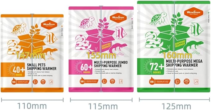 Shipping Warmers Heat Pack - for Baby Chicks, Plants, Fish and Retiles-10 Packs (72 Hours)