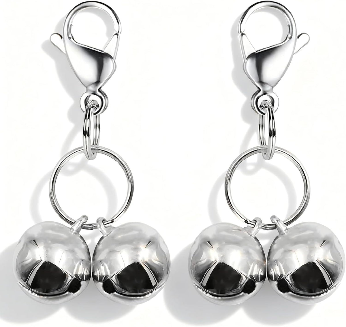4 Sets Cat Bell for Dog Collar Charm Training Pet Pendant Accessories - X-S / Silver