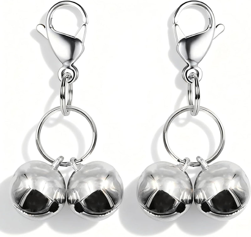 4 Sets Cat Bell for Dog Collar Charm Training Pet Pendant Accessories - X-S / Silver