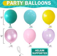Pastel Balloons Whimsical Christmas Rainbow Colorful Birthday Balloon – Fun for Kids & Family - Yellow Blue Pink Purple - image 2